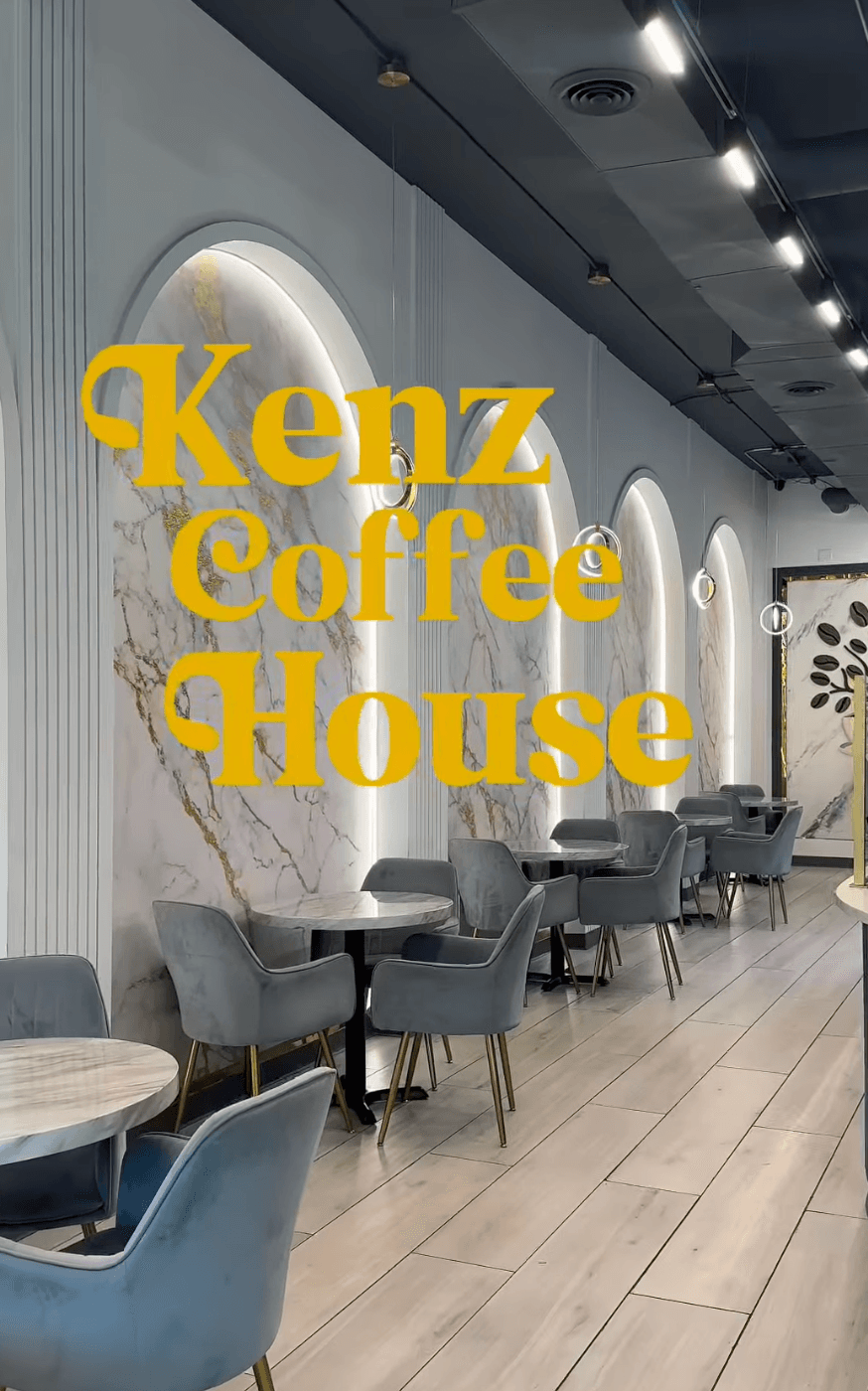 Inside Kenz Coffee House—warm, inviting café vibe